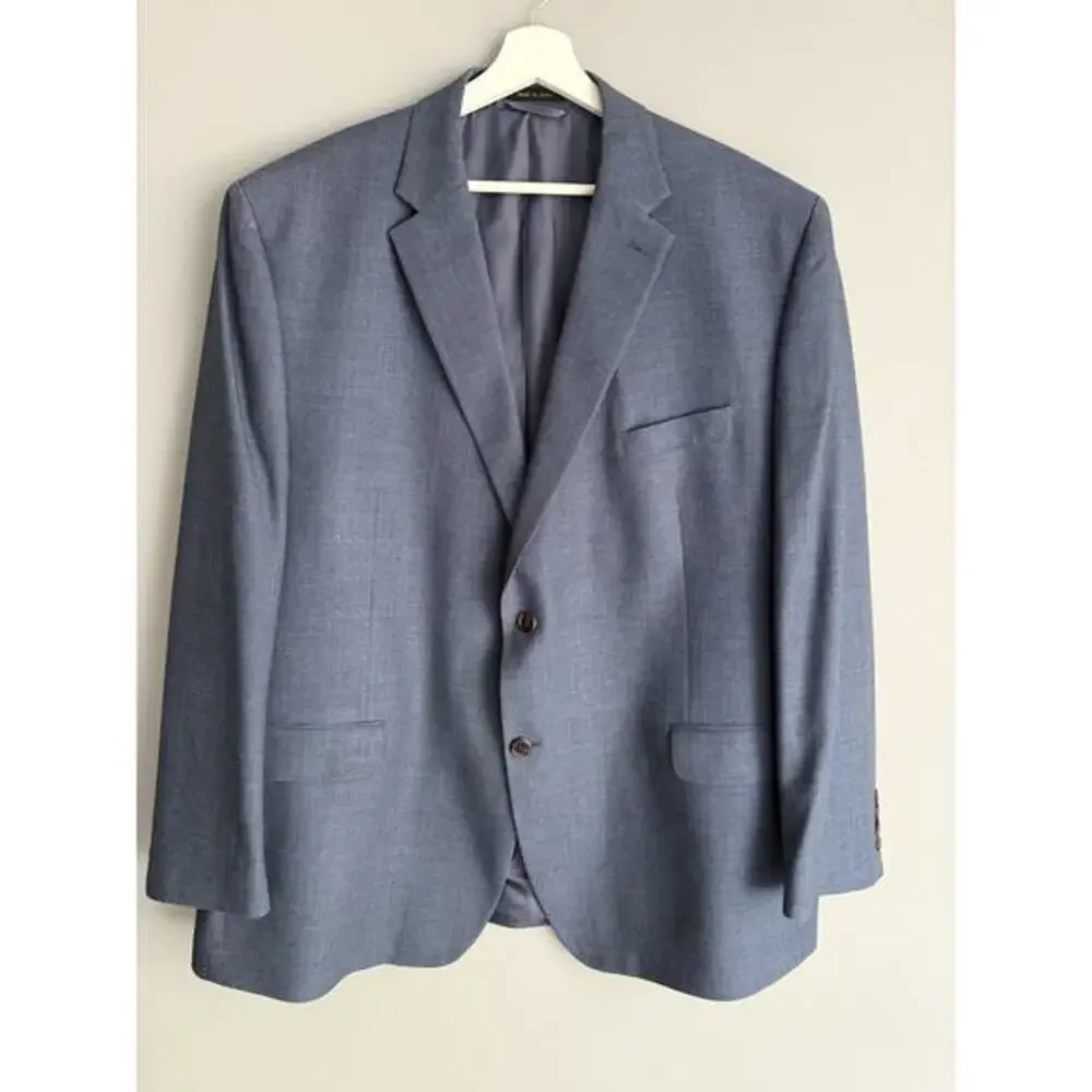 Lauren Ralph Lauren Blazer 48R Silk Wool Blue Sport Coat Classic